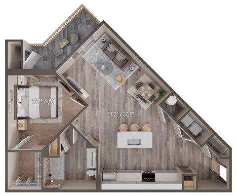 UNIT A2 at Tiffany Flats, Columbus, Ohio